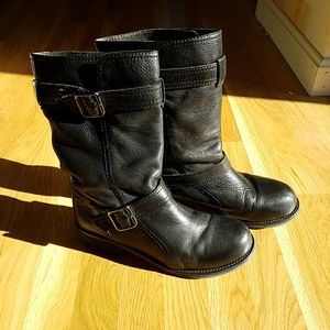 Kenneth Cole Reaction Leather Motorcycle boot sz 8